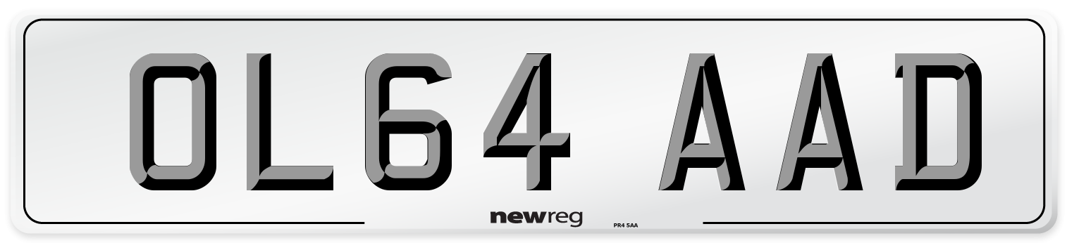 OL64 AAD Number Plate from New Reg